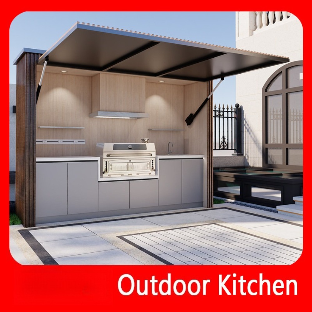 Camping Cooking Dining Set - Мобильная уличная кухонная станция-остров, складная гриль-станция