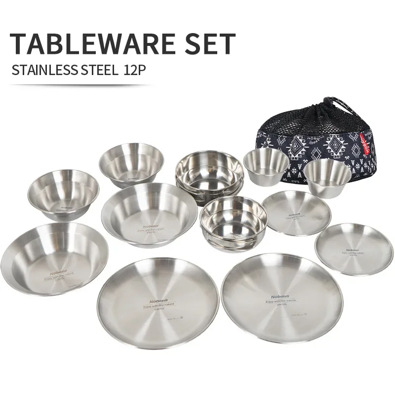 Набор портативной посуды из 12 – обзор и цена Camping Cooking Dining Set