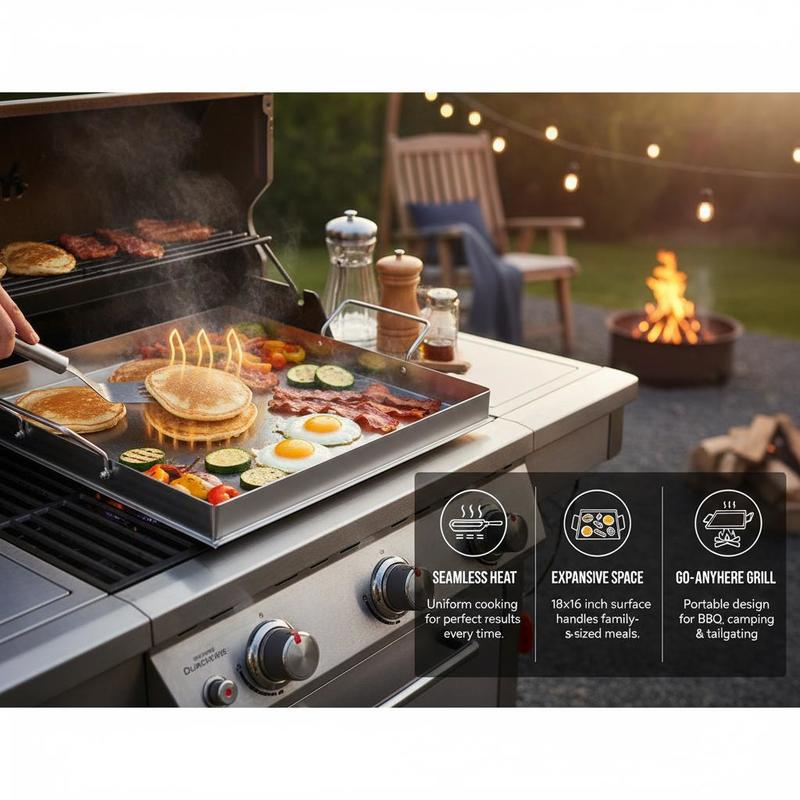 Универсальная плоская сковород – обзор и цена Camping Cooking Flat Top