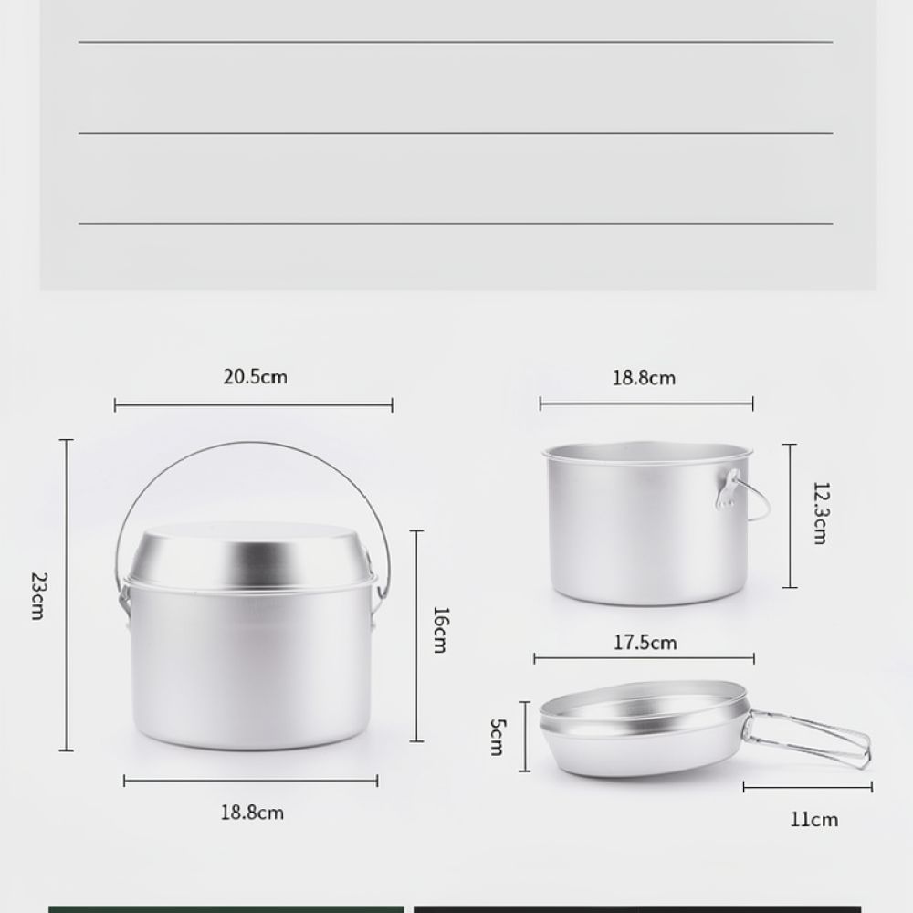 Набор алюминиевой посуды для п – обзор и цена Camping Cooking Dining Set